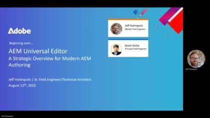 現代Adobe Experience Manager編寫的通用編輯器總覽