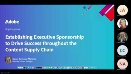 建立高階主管贊助，協助您在整個內容Supply chain中邁向成功