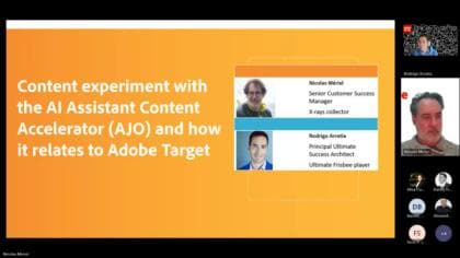 AJO中的GenAI實驗及其與Adobe Target的關係