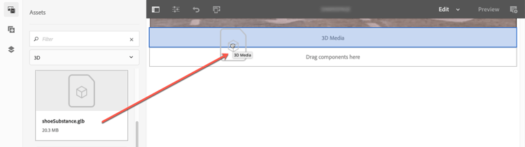 將3D資產指派給3D媒體元件