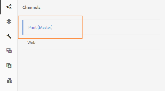 Print channel as master