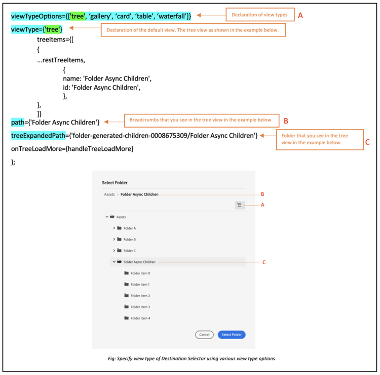 viewtype-destination-selector