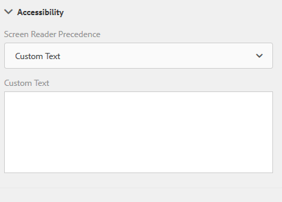 表單元件中的協助工具選項