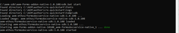 start-sdk-command