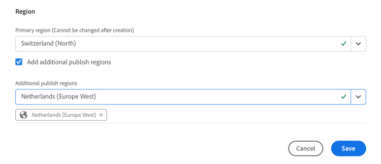 Selecting multiple regions