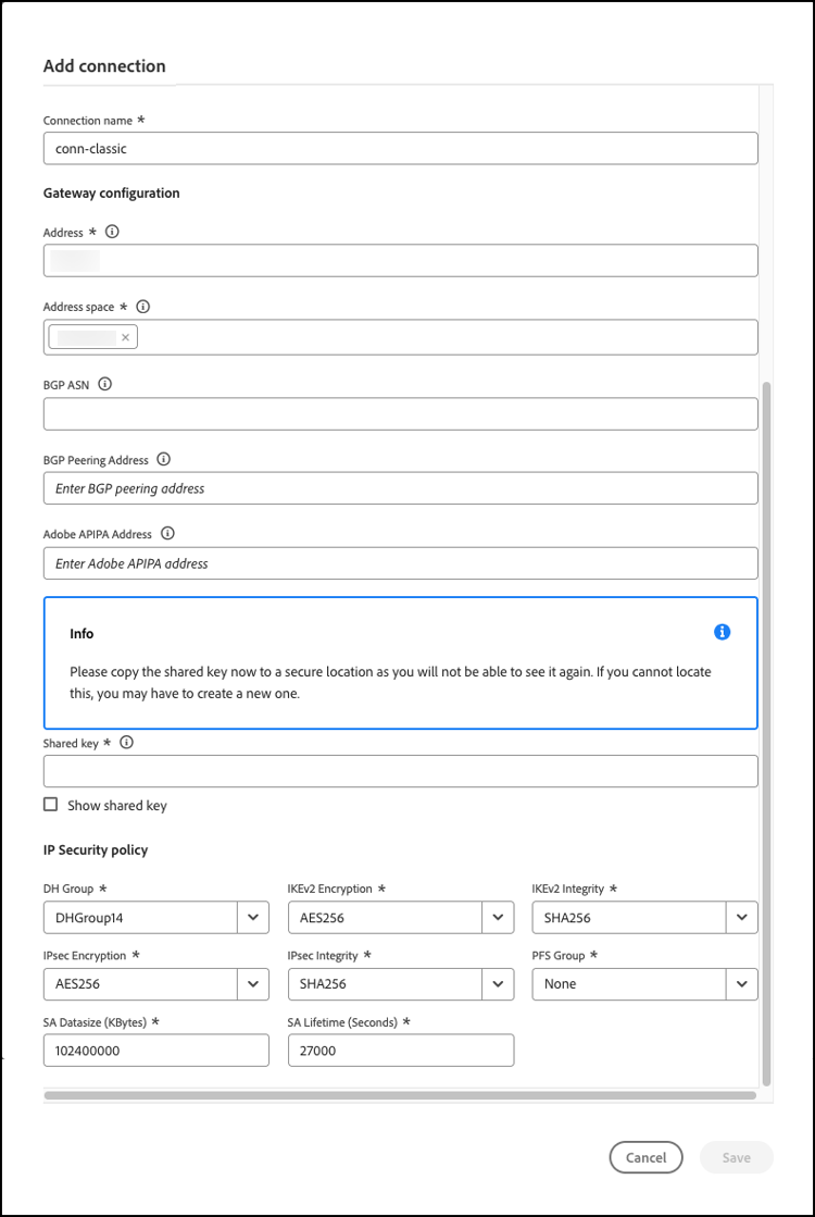 新增連線對話方塊