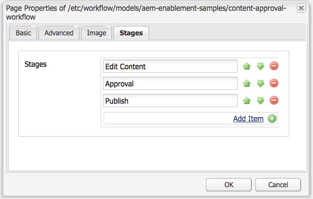 工作流程階段組態