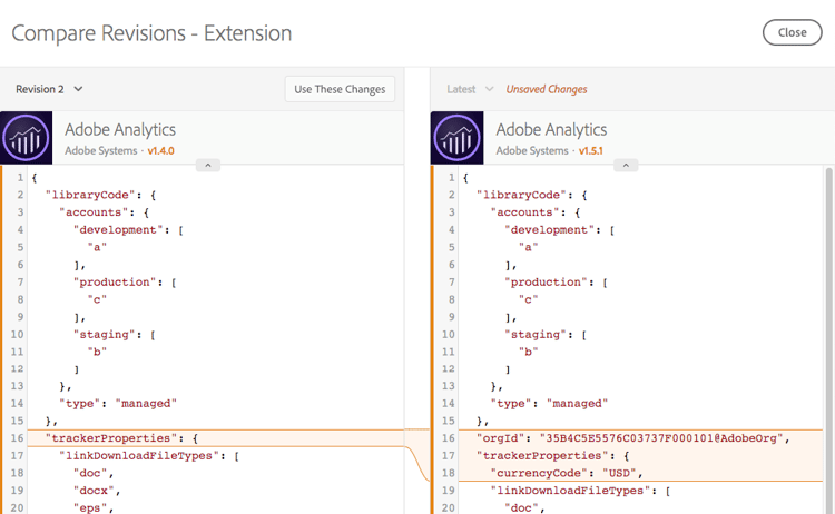 比較不同版本的 Analytics 擴充功能