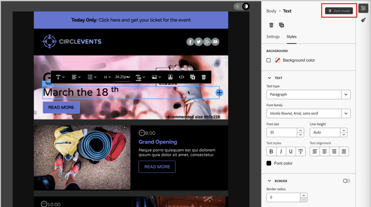 深色模式的設計設定