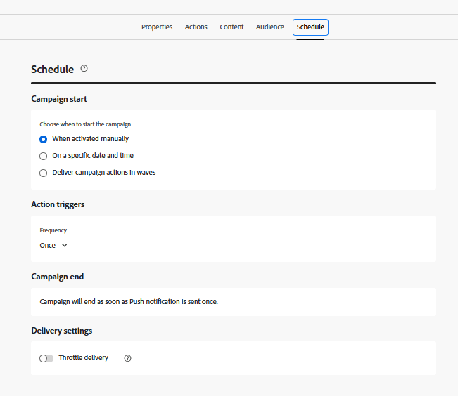 排程 — 行銷活動