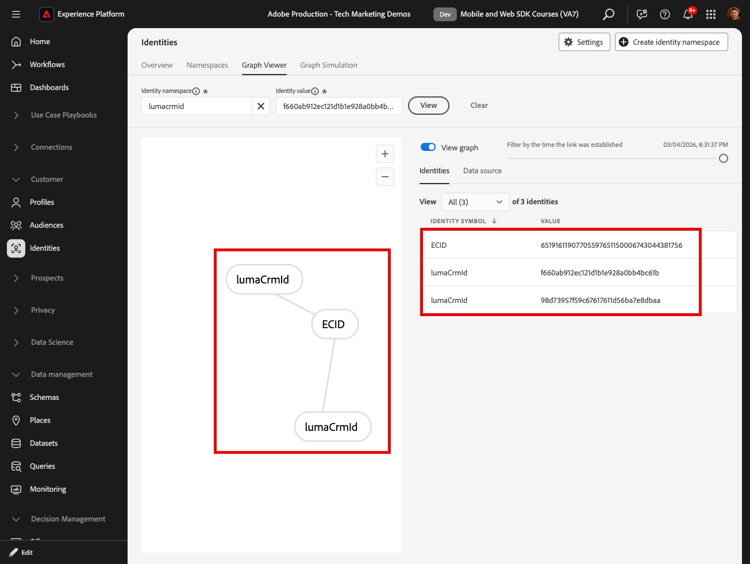 連結到兩個CRM ID的設定檔