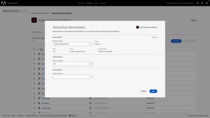 為Adobe Experience Platform應用程式新增產品管理員