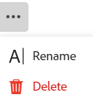 記錄詳細資料頁面中的更多功能表選項