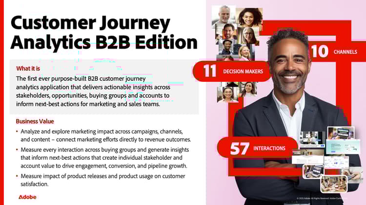 Customer Journey Analytics B2B edition熒幕擷圖
